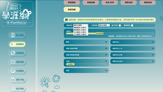 NYCU e-Portfolio學涯網畫面